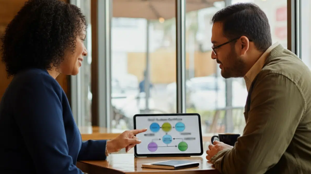 Federal consultant helping a small business owner register on SAM.gov. Registration and renewal services save time, avoid costly errors, and can give your business a competitive advantage for winning contracts with the U.S. government.