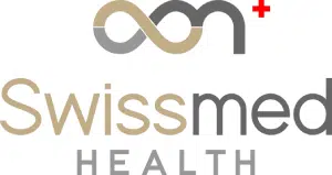Logo for Swissmed Health in Cyprus, NY. Luxury clinic for longevity and anti-aging.