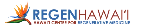 Logo for Regen Hawai’i, a Hawaii Center for Regenerative Medicine in Hilo, HI.