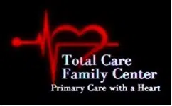 Logo for Total Care Family Center in Colorado Springs, CO. Primary Care with a Heart.