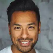 Male patient from Hawaii Facial Plastic Surgery, showing his results of dimple surgery in Hawaii.