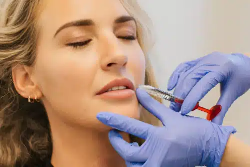 Treatment with injectable dermal filler, priced at $850 to $1250 per syringe at Hawaii Facial Plastic Surgery.