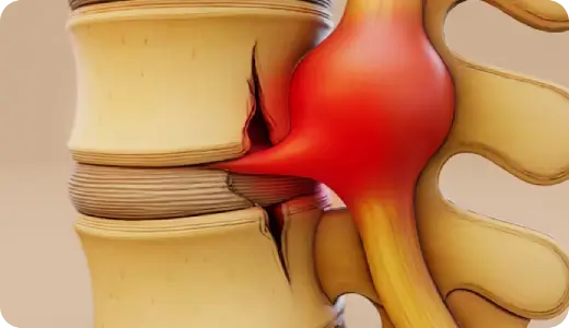 Bulging disc causing nerve pressure and back pain