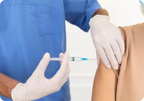 Targeted spinal injection treating nerve pain and inflammation in lower back