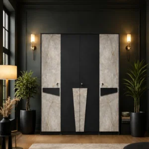 Noir Haven 4-Door Wardrobe