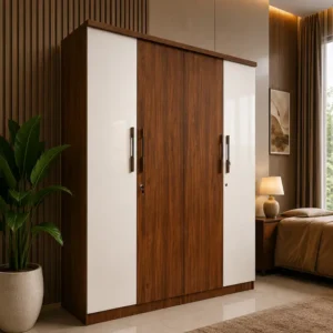 Walnut Edge 3-Door Wardrobe