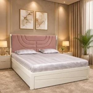 Blush Velvet Comfort Bed