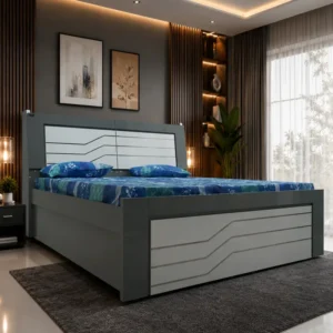Modern Grey Drawer Bed