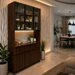 Walnut Luxe Crockery Unit