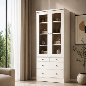 Clara White Display Crockery Unit