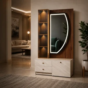 Curved Mirror Designer Dressing Unit