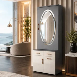 Round Mirror Luxury Vanity Unit