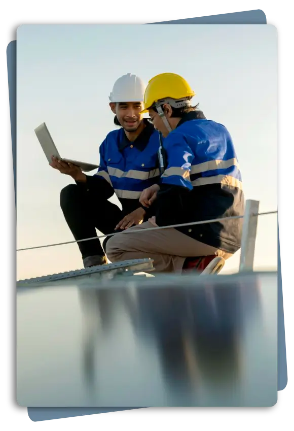 Weather Knight roof inspector performing detailed flat roof inspection