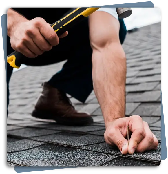 Weather Knight roof inspector performing detailed leak investigation